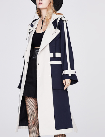 GC Women "Trench Setter" Hooded Patchwork Coat