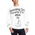 GC Men Standing On The Word Sweatshirt Proverbs 3:5-6 front view design visible