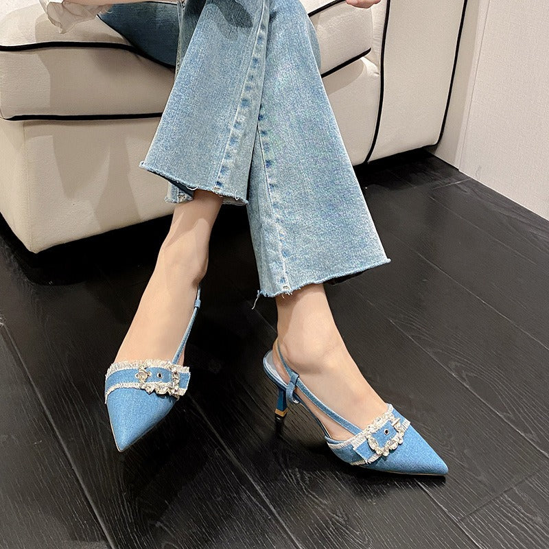 GC Women "Denim Anointed" Slingback Heels