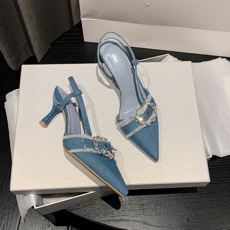 GC Women "Denim Anointed" Slingback Heels