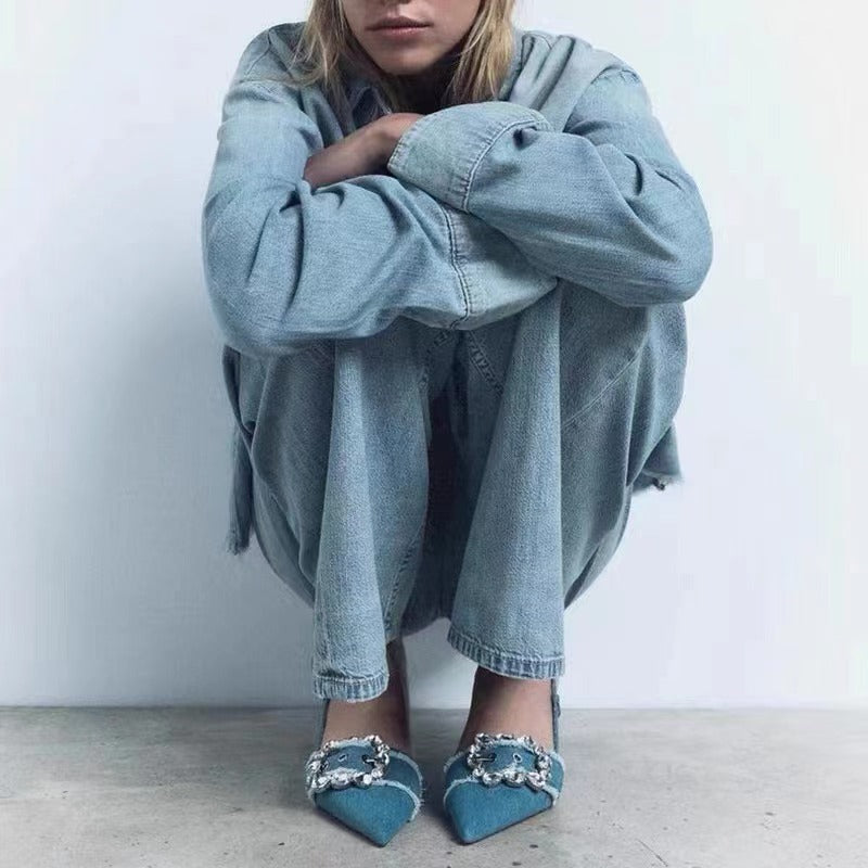 GC Women "Denim Anointed" Slingback Heels