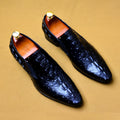 GC Men "Dominion II" Croc Leather Shoes