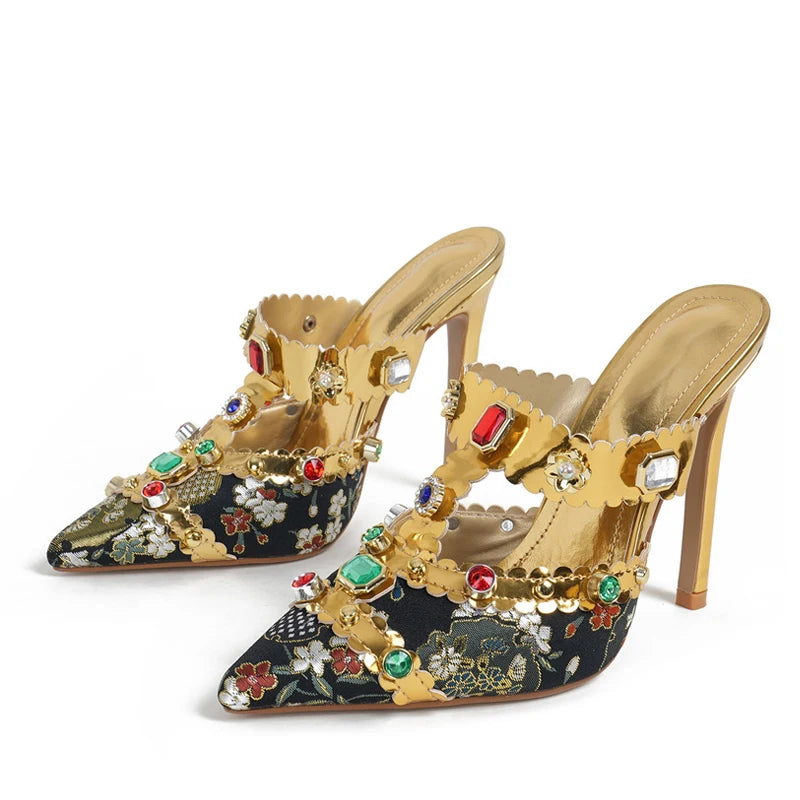 GC Women "Crystal Elegance" Mule Sandals