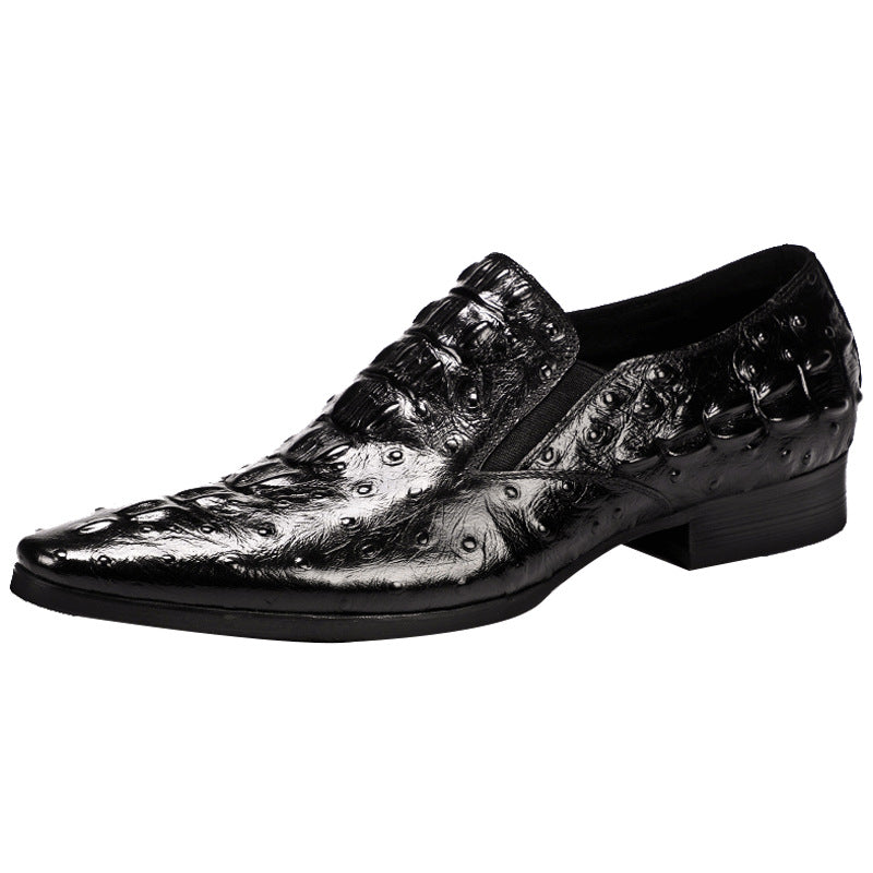 GC Men "Dominion II" Croc Leather Shoes