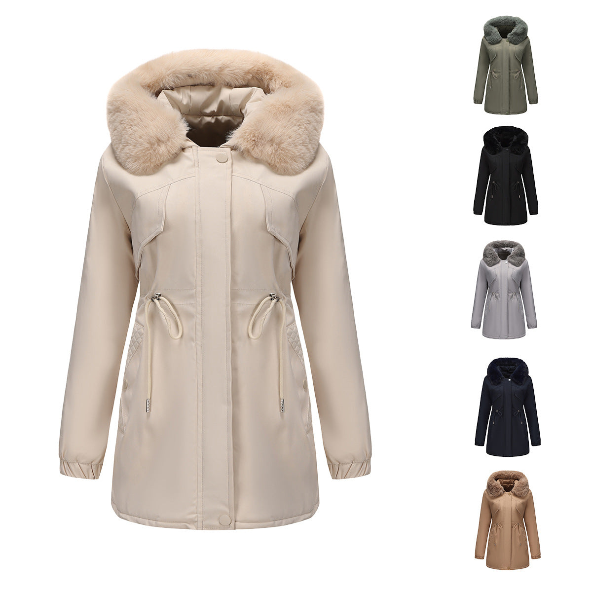 GC Women Medium Length Slim Fit Winter Coat