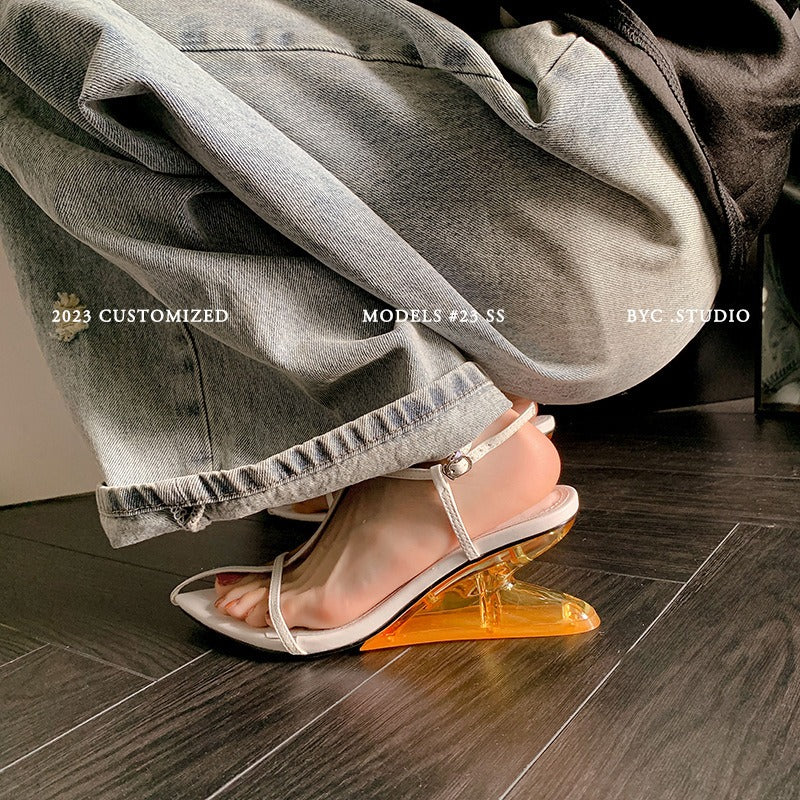 GC Women "Spicy Straps" Slope Heel Sandals