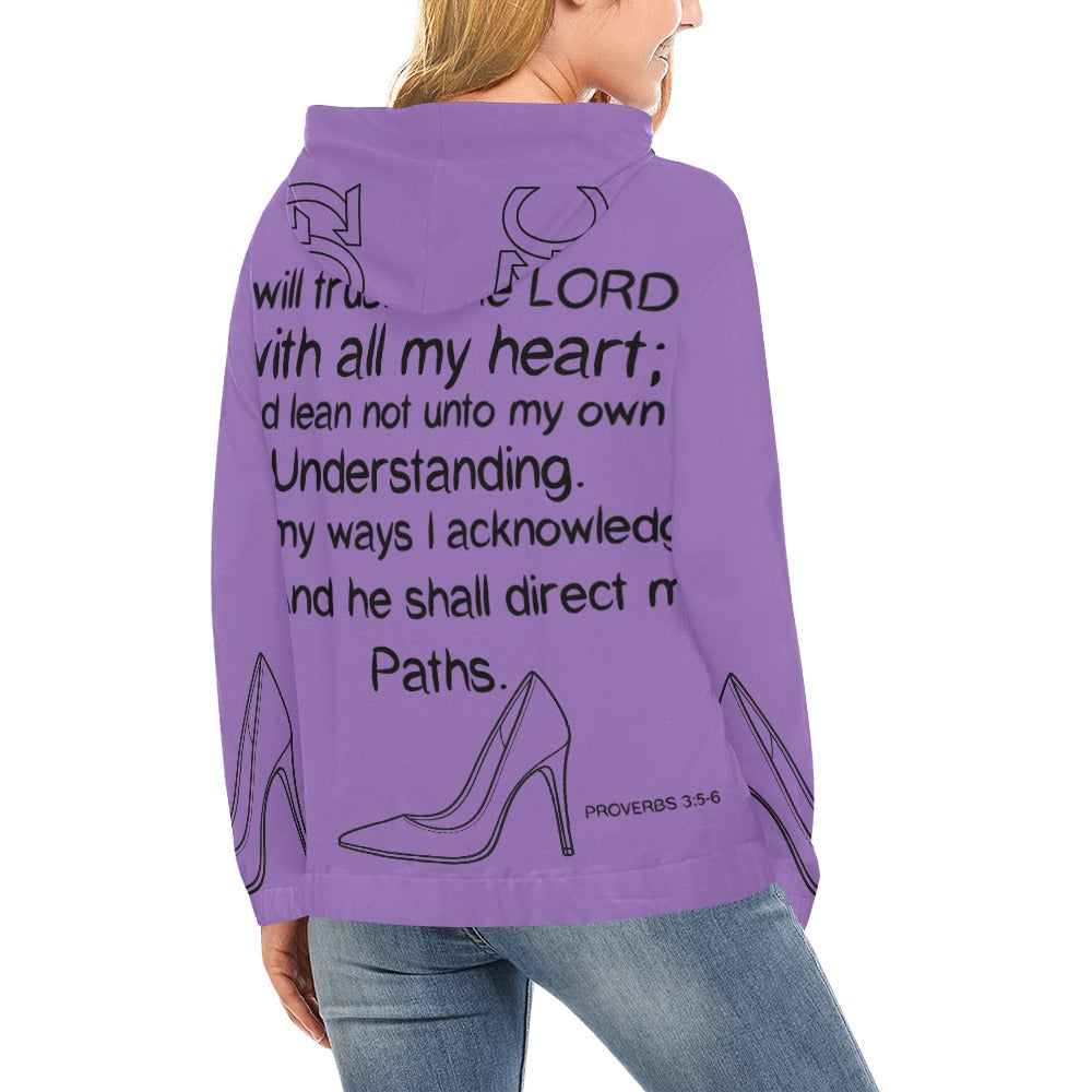 GC Women Standing On The Word Hoodie Proverbs 3:5-6 design close-up Proverbs graphic