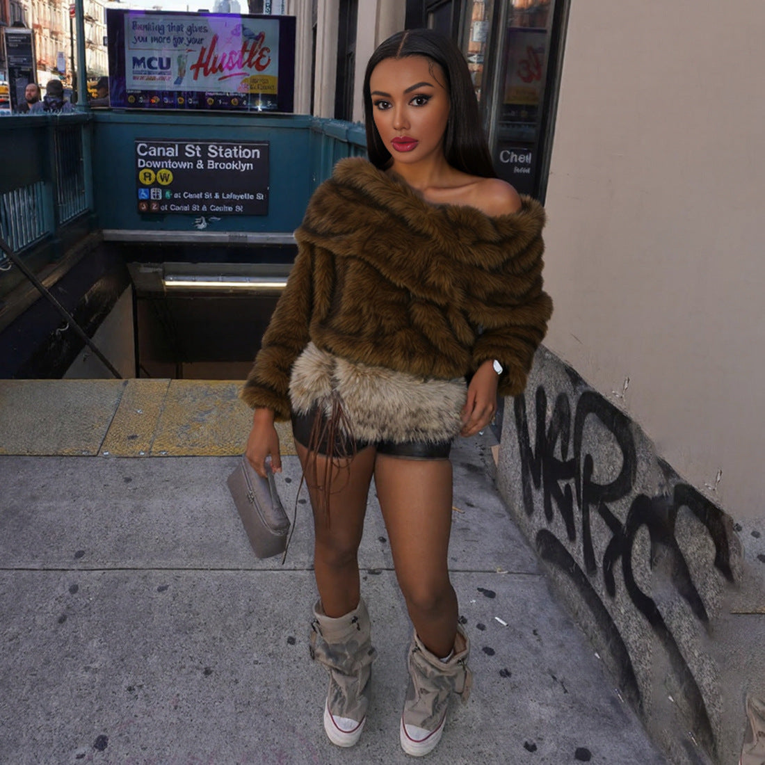 GC Women "One Wonder" Fur Pull-Over Jacket