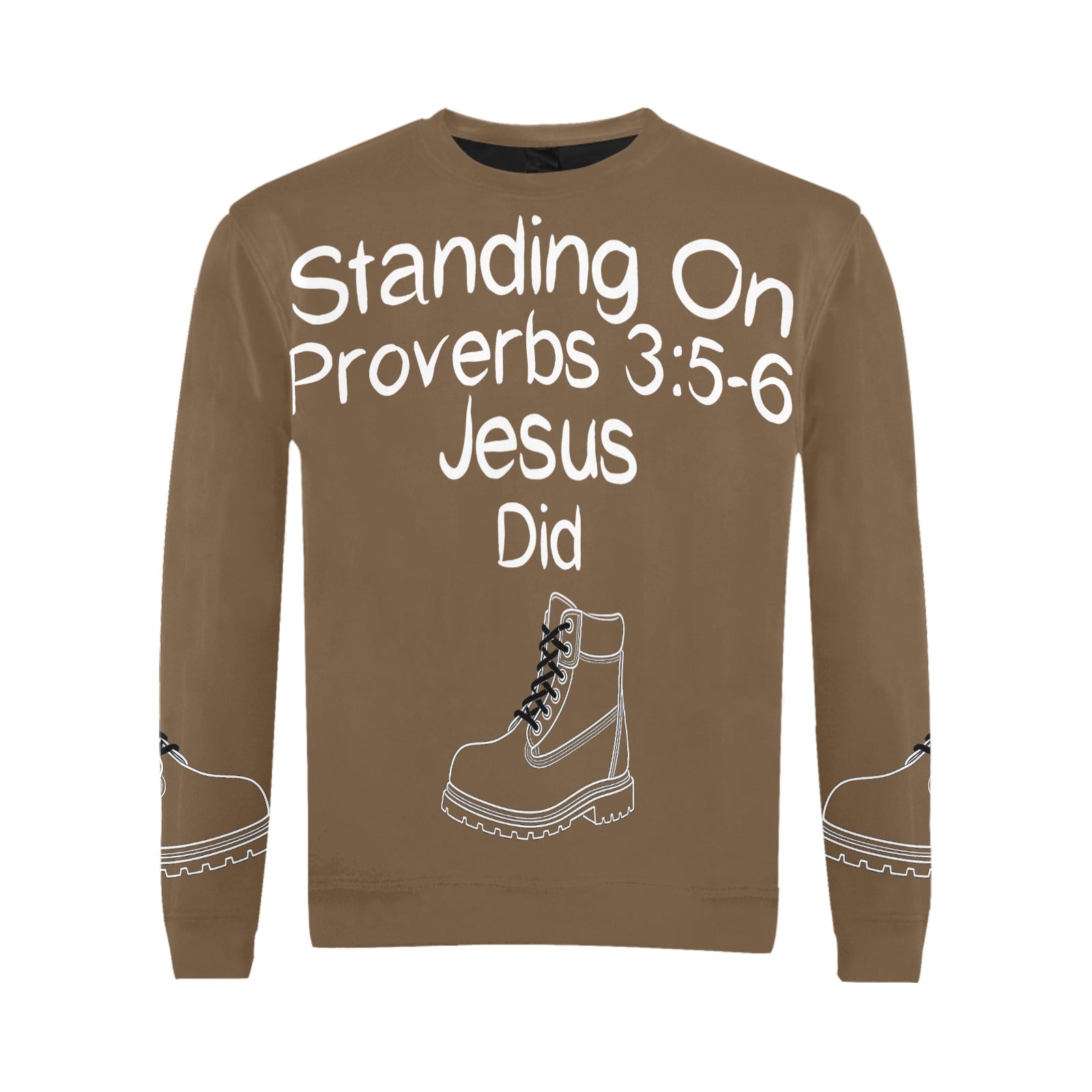 GC Men Standing On The Word Sweatshirt Proverbs 3:5-6 bold color version