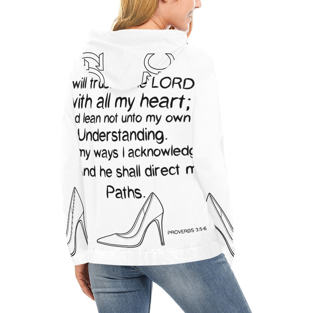 GC Women Standing On The Word Hoodie Proverbs 3:5-6 back view
