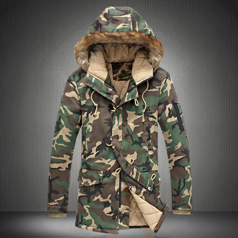 GC Camouflage Down Parkas Hooded Coat