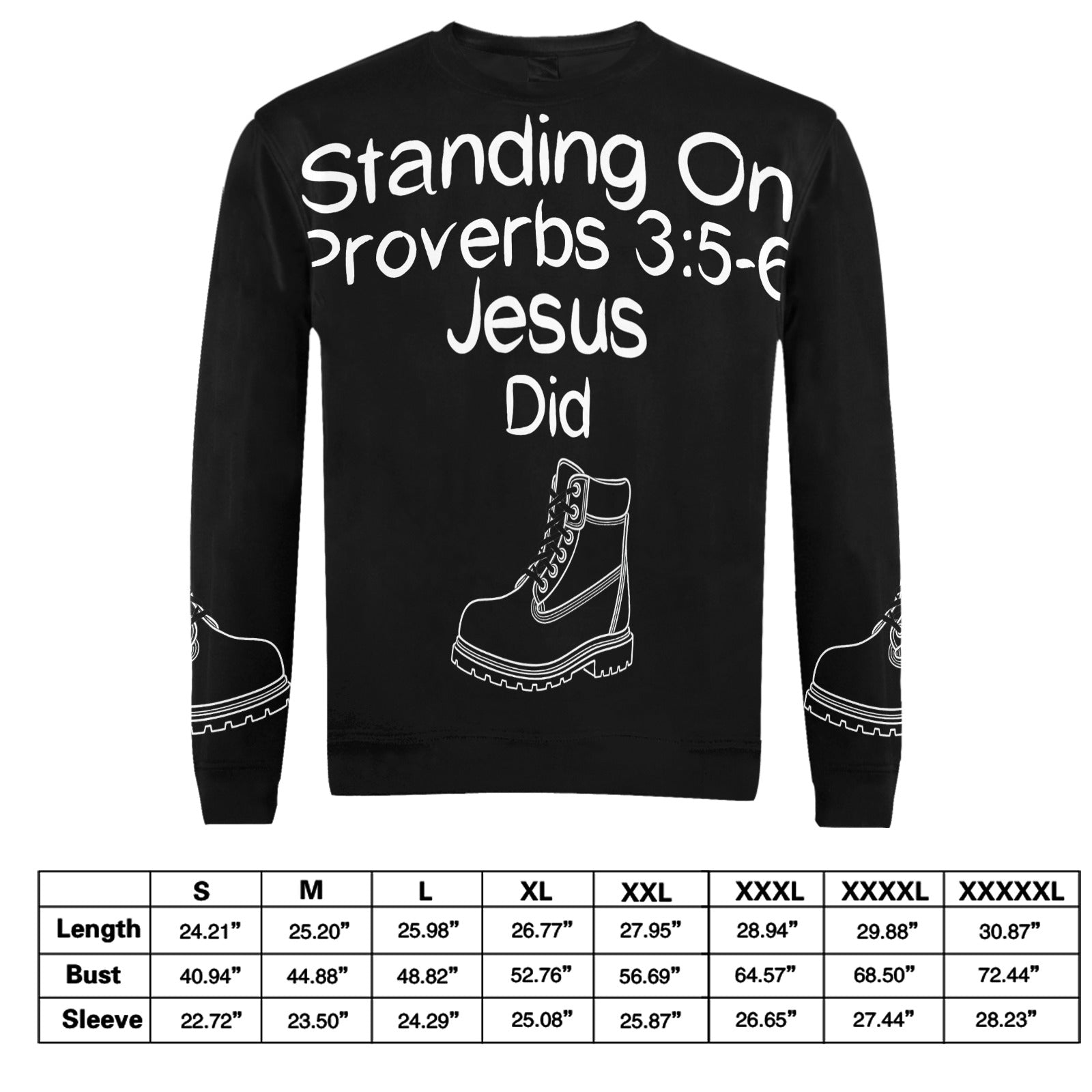 GC Men Standing On The Word Sweatshirt Proverbs 3:5-6 additional color view