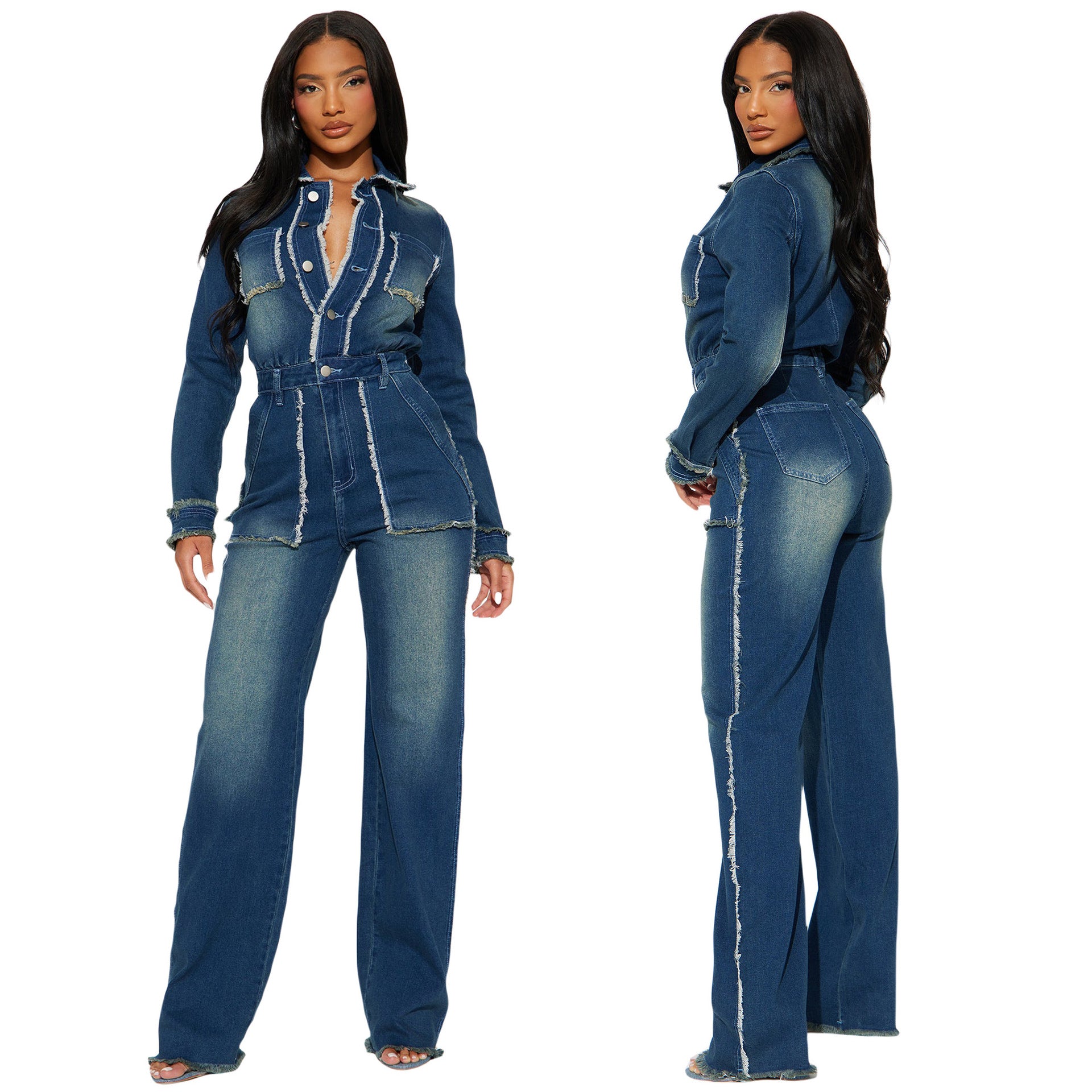 GC Women "Denim Long Sleeve" Jumpsuit