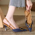 GC Women "French Denim" Stiletto Sandals