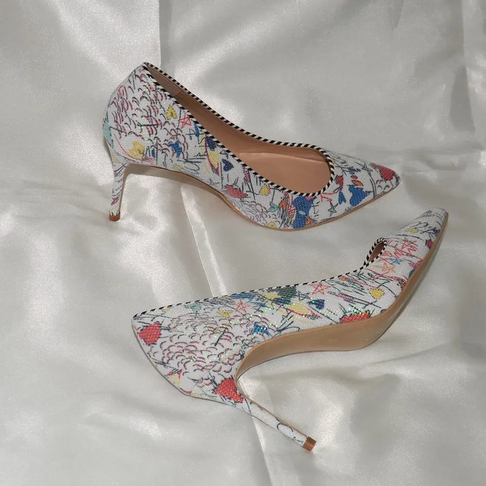 GC Women "Floral Fantasy" Stiletto Pumps