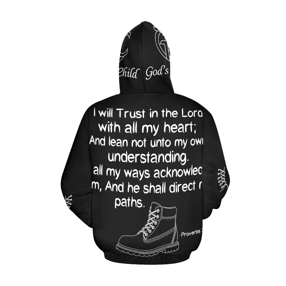 GC Men Standing On The Word Hoodie Proverbs 3:5-6 back view
