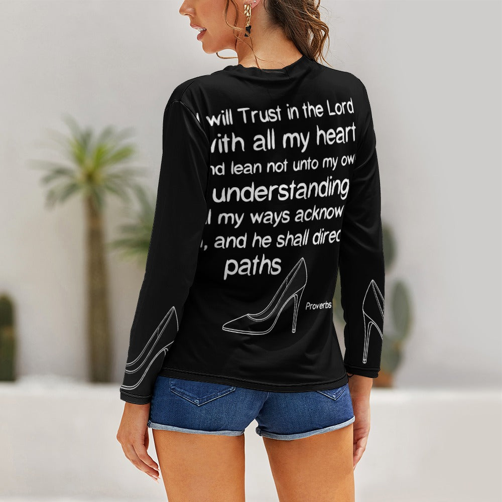 GC Women Standing On The Word Long Sleeve Shirt Proverbs 3:5-6 additional color view