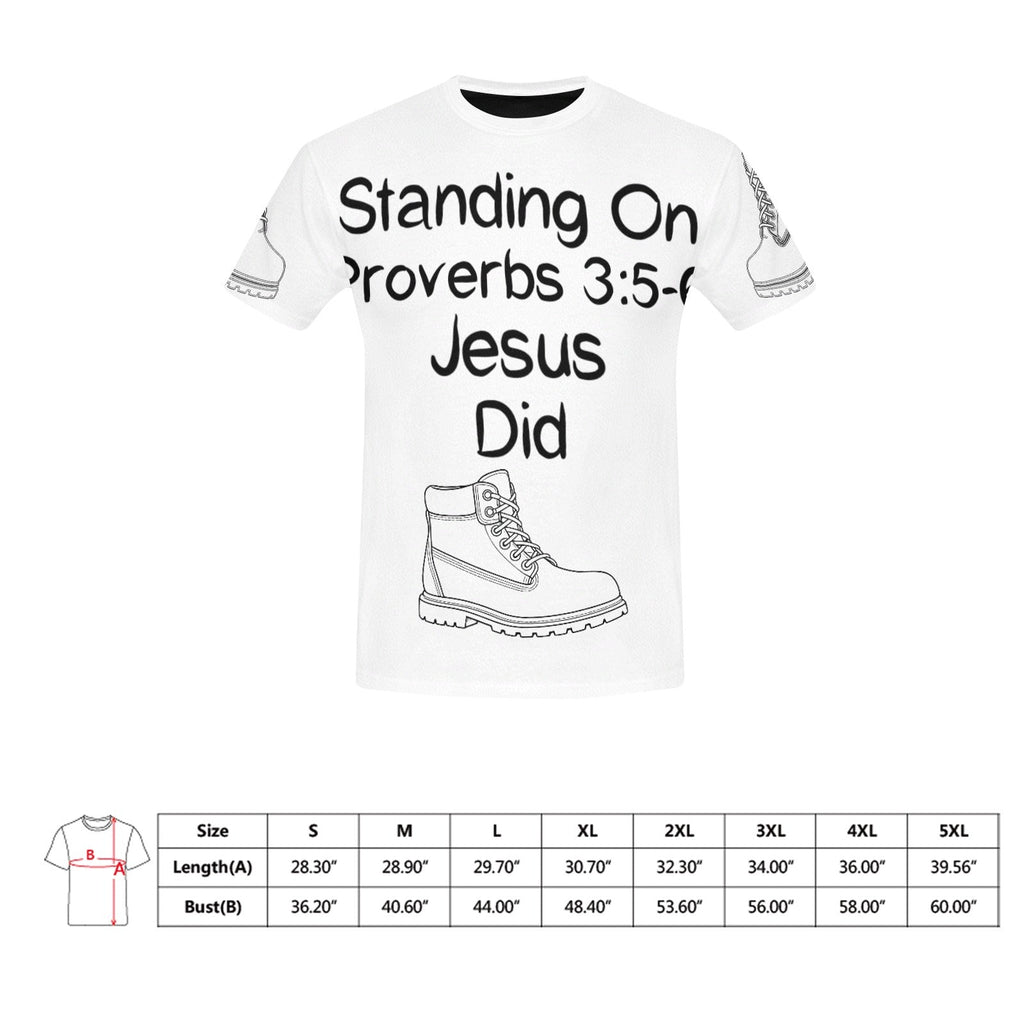 GC Men Standing On The Word Short Sleeve T-Shirt Proverbs 3:5-6 additional color view